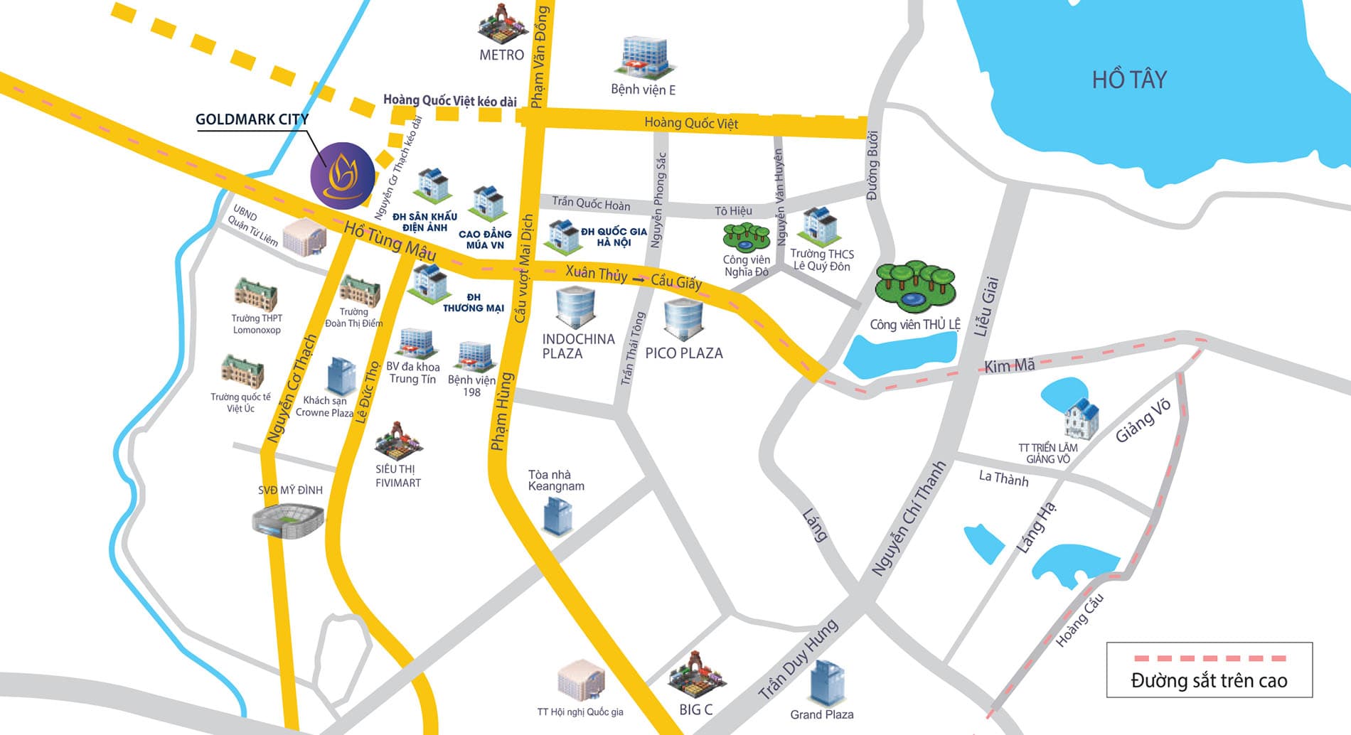 Vị trí tòa nhà Rox Center Hồ Tùng Mậu