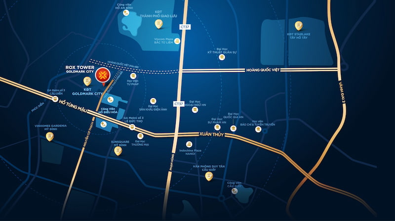 Vị trí Rox Center Hồ Tùng Mậu